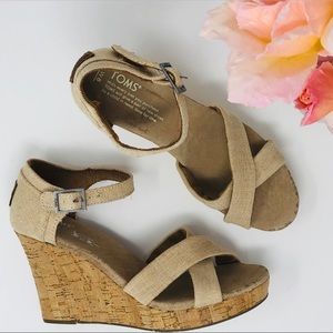 TOMS Sierra Wedge Cork Wedge Sandal